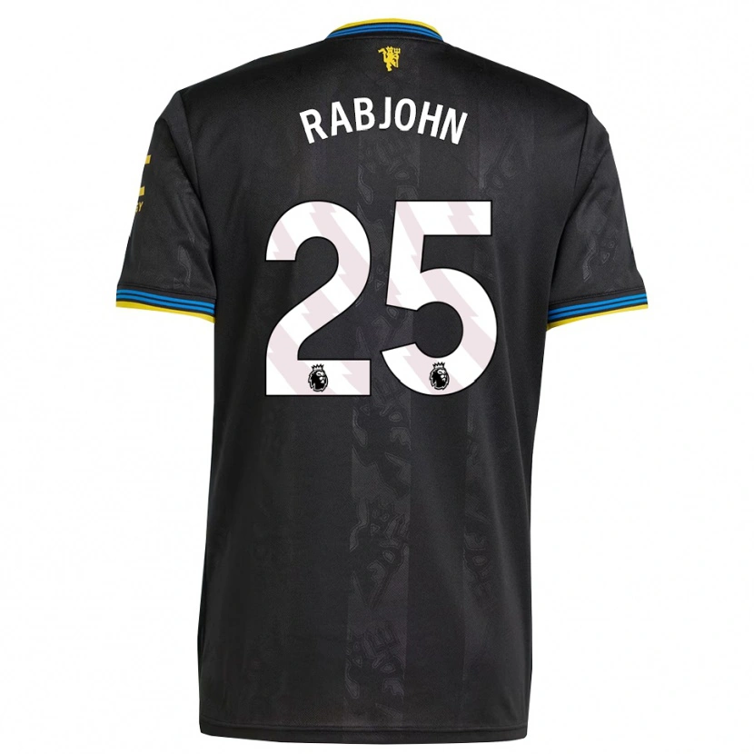 Danxen Mujer Camiseta Evie Rabjohn #25 Negro Amarillo Azul Equipación Tercera 2025/26 La Camisa México