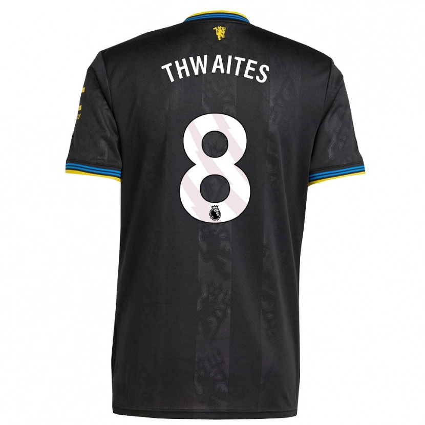 Danxen Mujer Camiseta Jim Thwaites #8 Negro Amarillo Azul Equipación Tercera 2025/26 La Camisa México