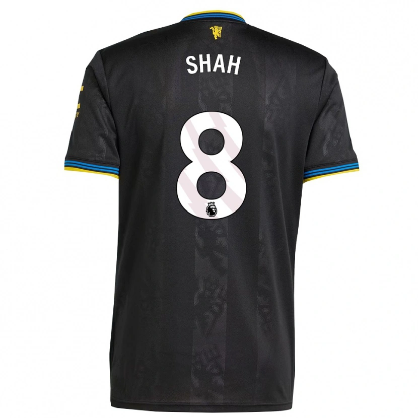 Danxen Mujer Camiseta Jariyah Shah #8 Negro Amarillo Azul Equipación Tercera 2025/26 La Camisa México