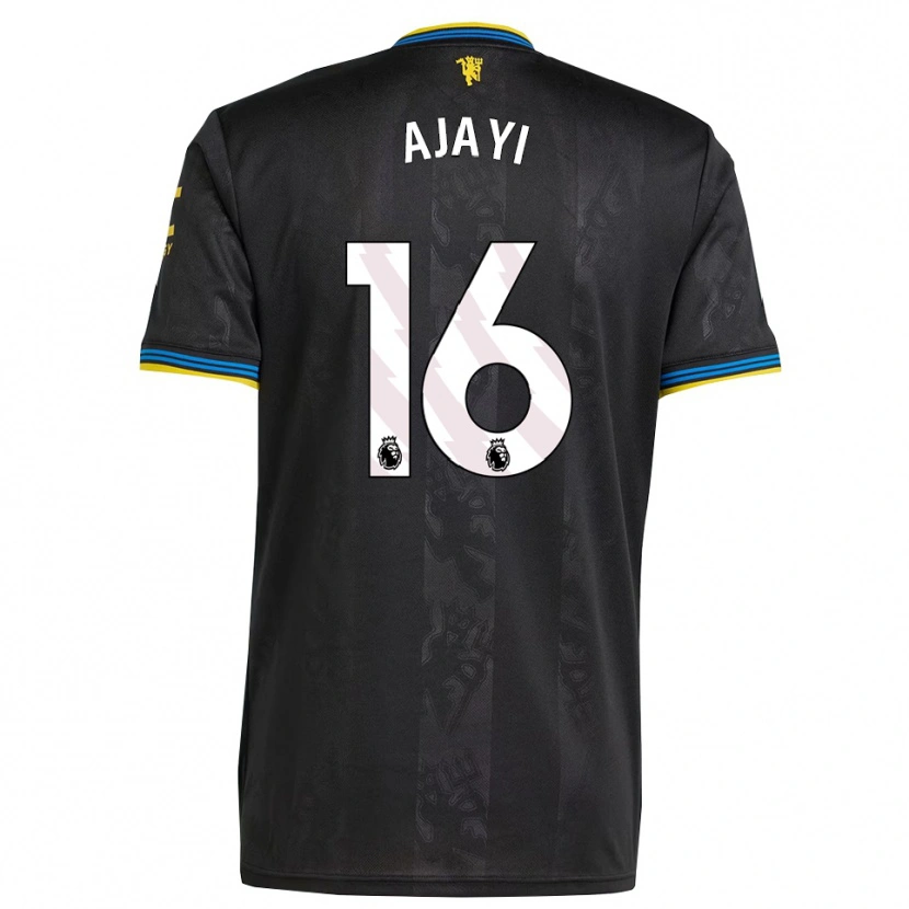 Danxen Mujer Camiseta Noah Ajayi #16 Negro Amarillo Azul Equipación Tercera 2025/26 La Camisa México