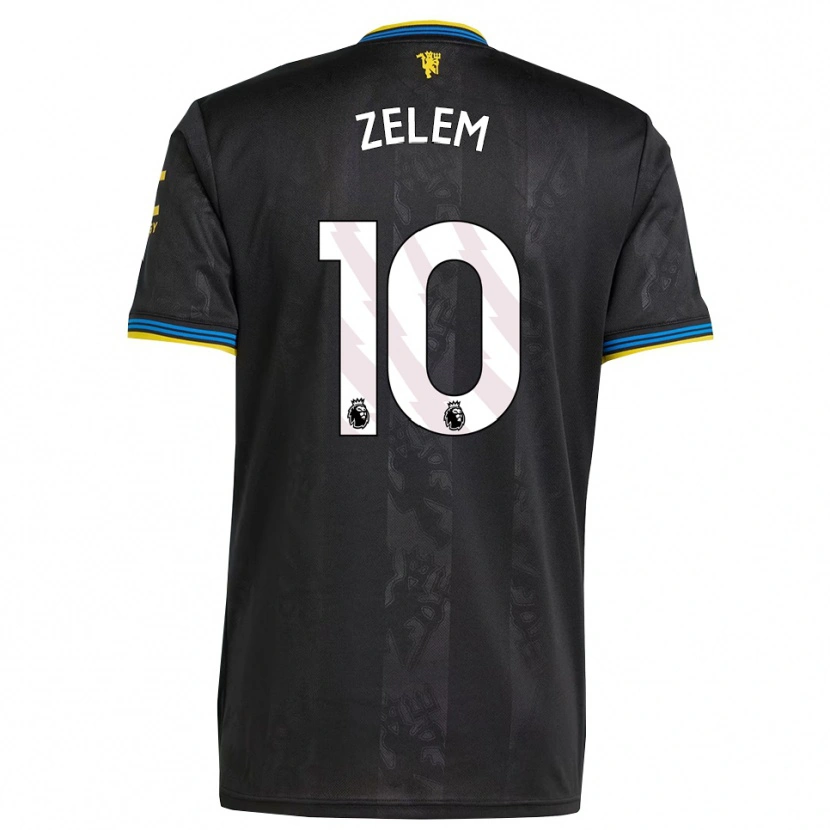 Danxen Mujer Camiseta Katie Zelem #10 Negro Amarillo Azul Equipación Tercera 2025/26 La Camisa México