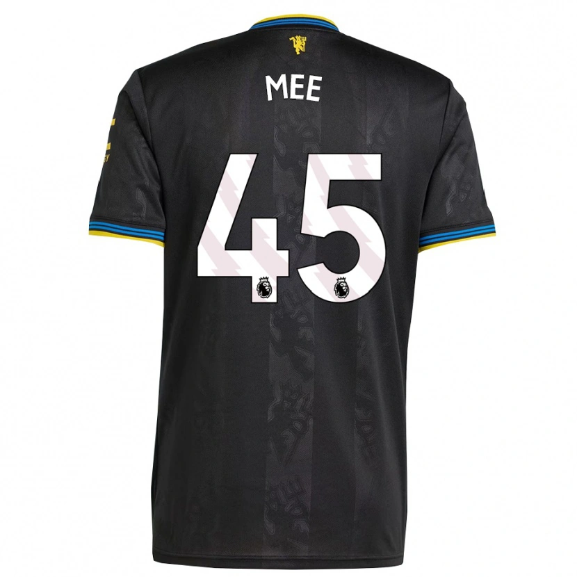 Danxen Mujer Camiseta Dermot Mee #45 Negro Amarillo Azul Equipación Tercera 2025/26 La Camisa México