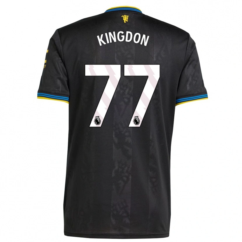 Danxen Mujer Camiseta Jack Kingdon #77 Negro Amarillo Azul Equipación Tercera 2025/26 La Camisa México