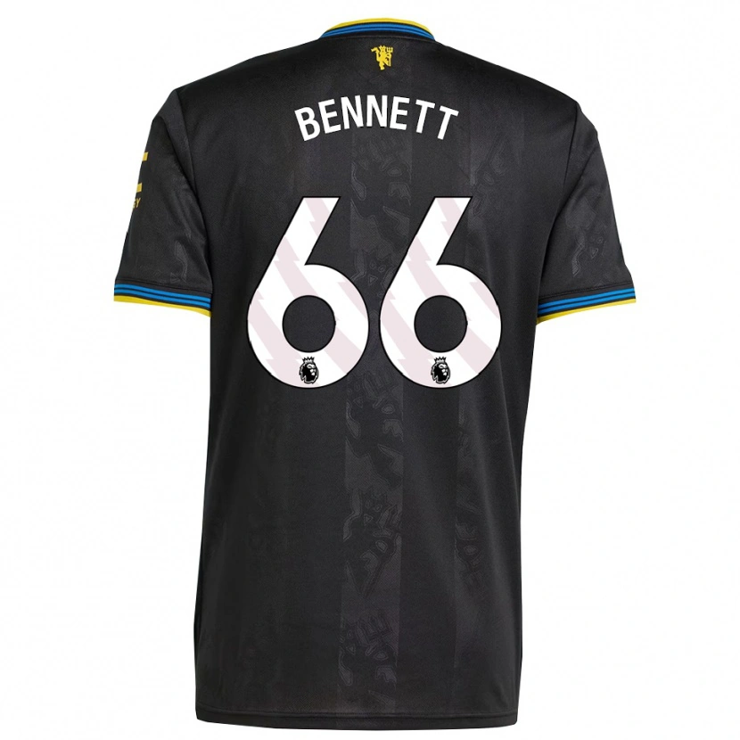 Danxen Mujer Camiseta Rhys Bennett #66 Negro Amarillo Azul Equipación Tercera 2025/26 La Camisa México