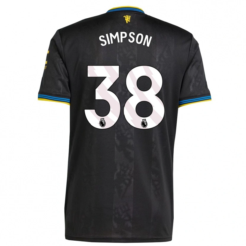 Danxen Mujer Camiseta Jessica Simpson #38 Negro Amarillo Azul Equipación Tercera 2025/26 La Camisa México