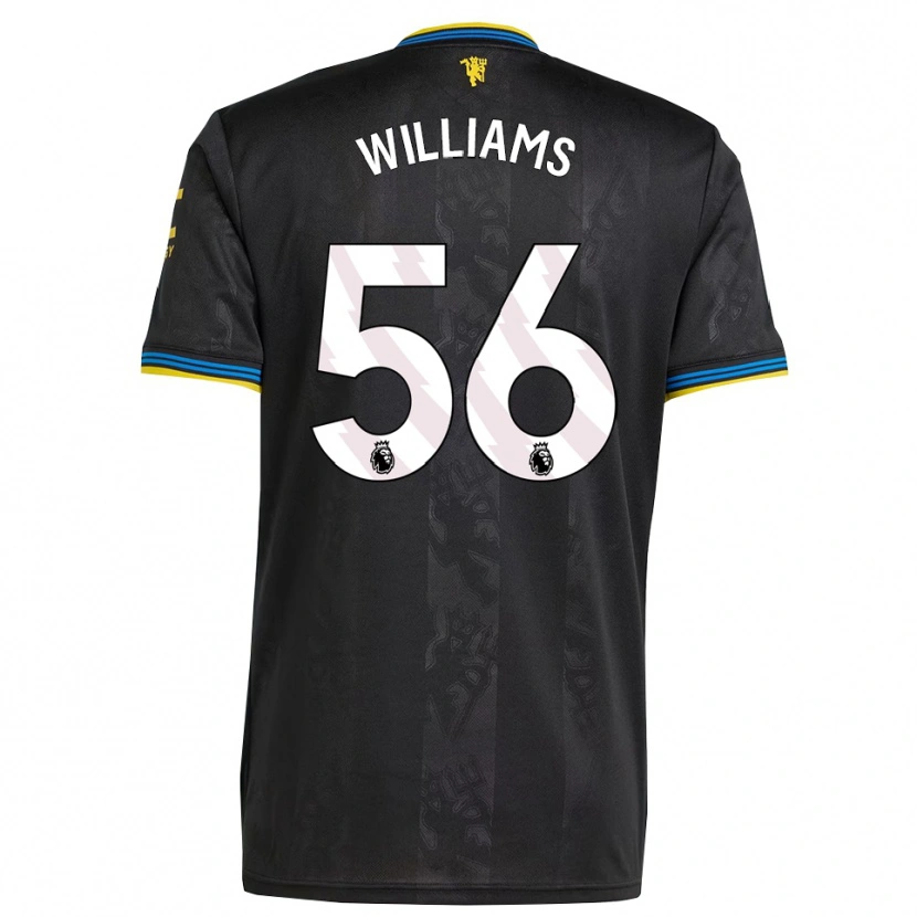Danxen Mujer Camiseta Ethan Williams #56 Negro Amarillo Azul Equipación Tercera 2025/26 La Camisa México