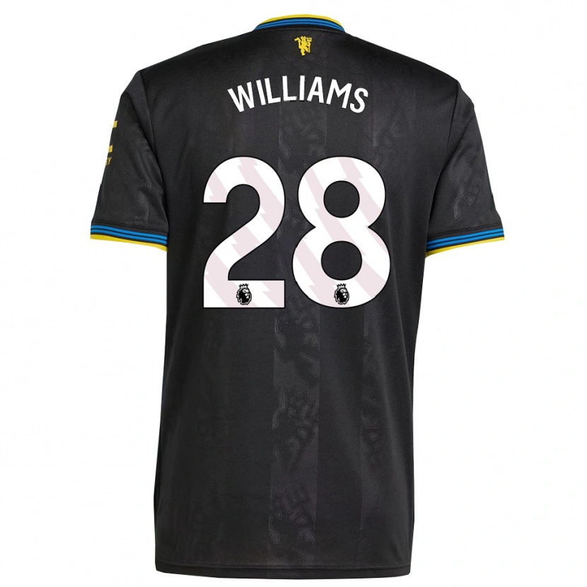 Danxen Mujer Camiseta Rachel Williams #28 Negro Amarillo Azul Equipación Tercera 2025/26 La Camisa México