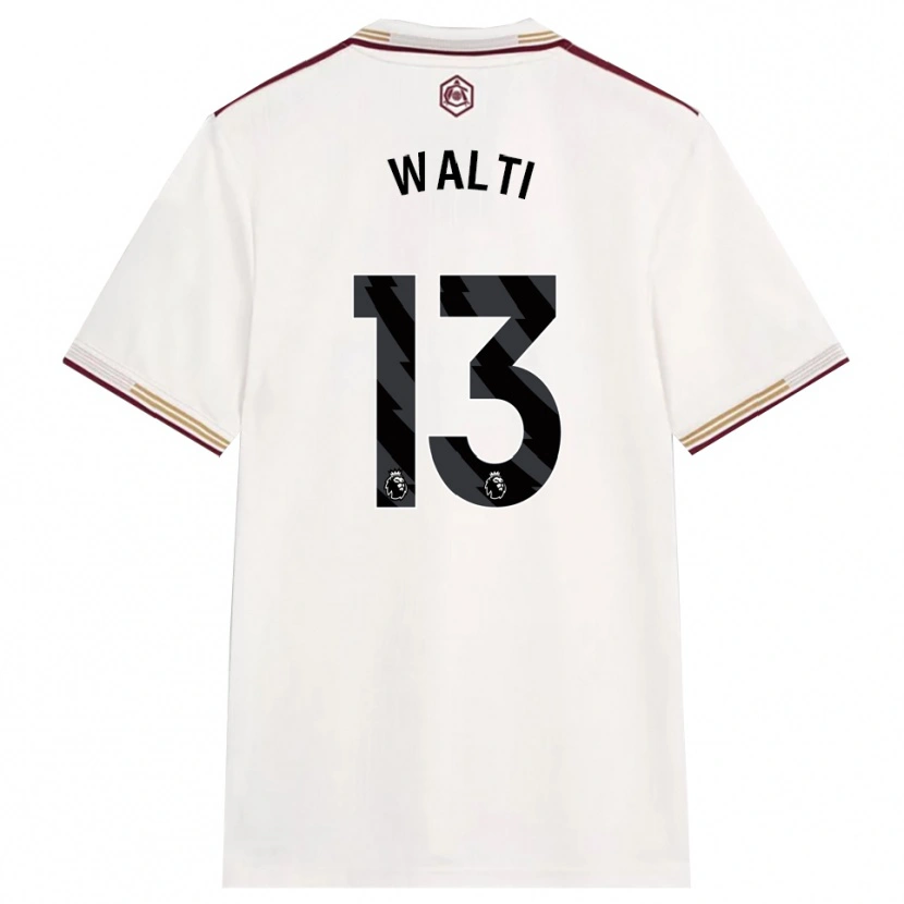 Danxen Mujer Camiseta Lia Walti #13 Blanco Roto Borgoña Equipación Tercera 2025/26 La Camisa México