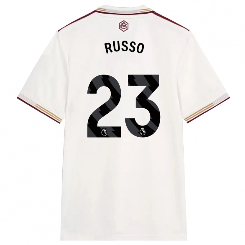 Danxen Mujer Camiseta Alessia Russo #23 Blanco Roto Borgoña Equipación Tercera 2025/26 La Camisa México