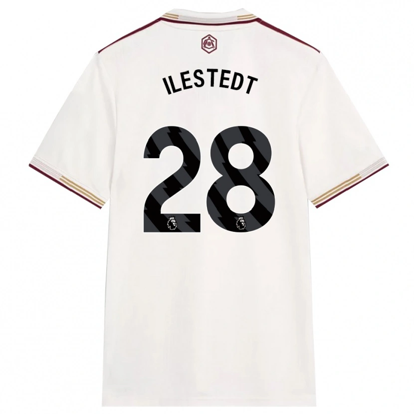 Danxen Mujer Camiseta Amanda Ilestedt #28 Blanco Roto Borgoña Equipación Tercera 2025/26 La Camisa México