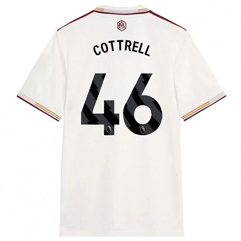 Danxen Mujer Camiseta Ben Cottrell #46 Blanco Roto Borgoña Equipación Tercera 2025/26 La Camisa México