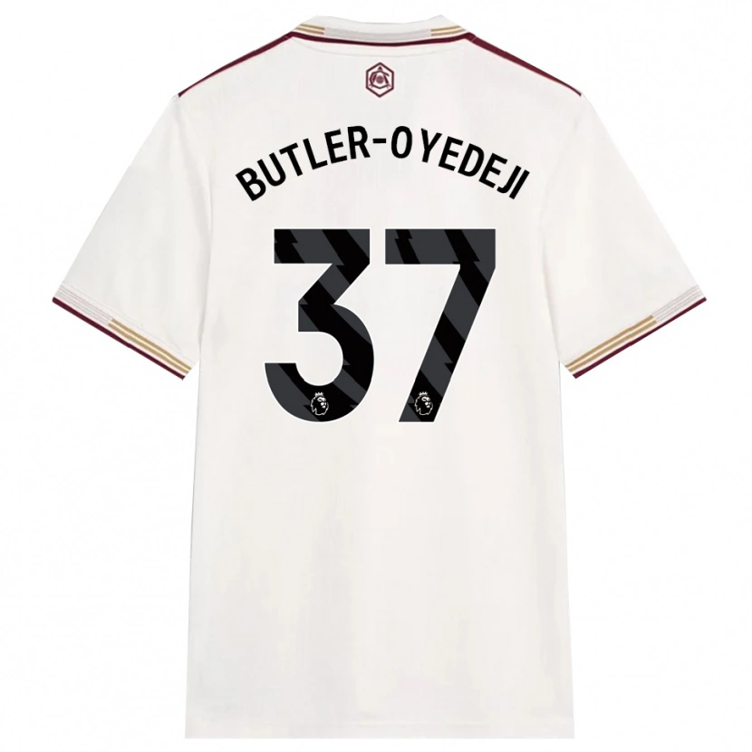 Danxen Mujer Camiseta Nathan Butler-Oyedeji #37 Blanco Roto Borgoña Equipación Tercera 2025/26 La Camisa México
