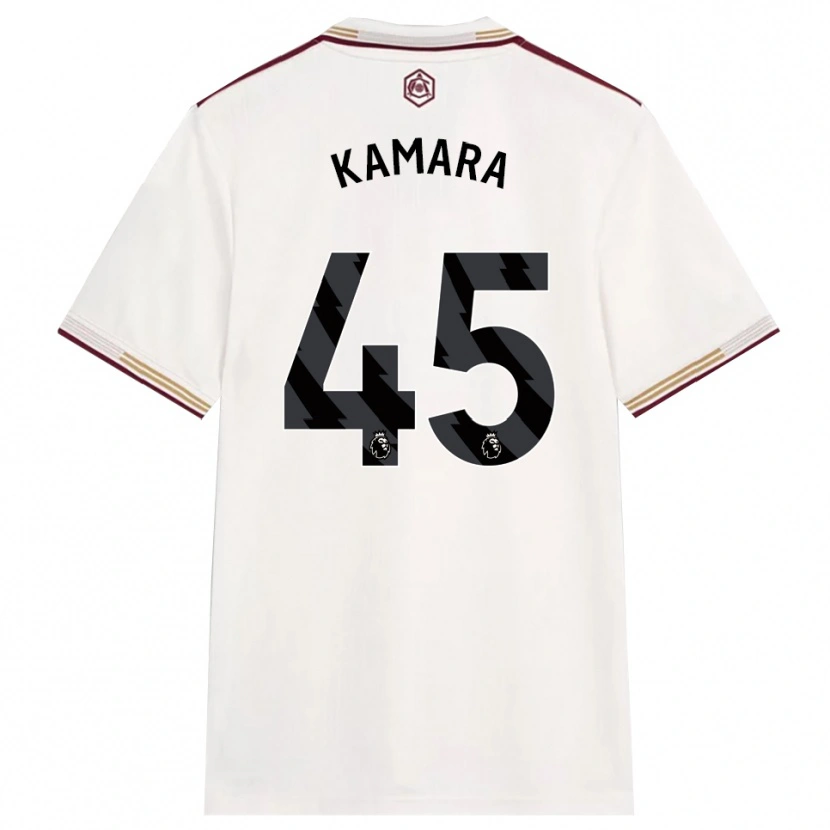 Danxen Mujer Camiseta Osman Kamara #45 Blanco Roto Borgoña Equipación Tercera 2025/26 La Camisa México