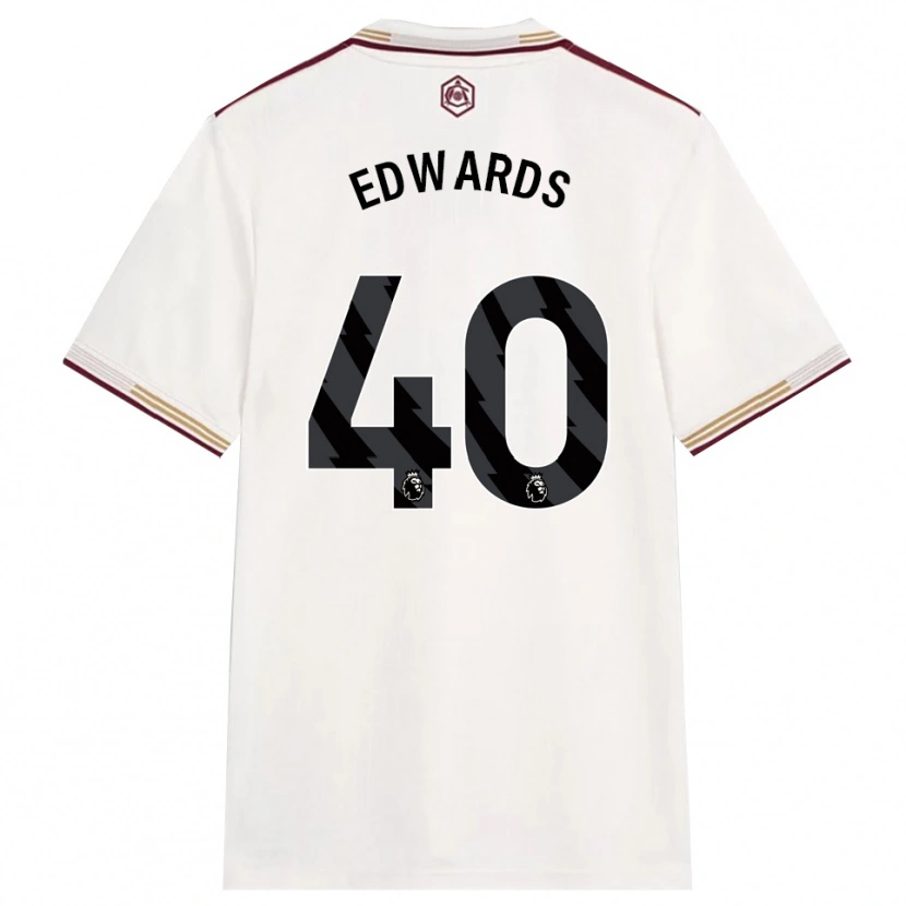 Danxen Mujer Camiseta Khayon Edwards #40 Blanco Roto Borgoña Equipación Tercera 2025/26 La Camisa México