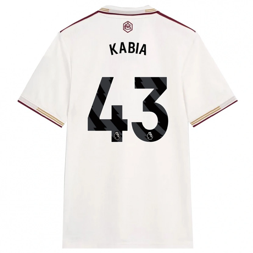 Danxen Mujer Camiseta Ismeal Kabia #43 Blanco Roto Borgoña Equipación Tercera 2025/26 La Camisa México