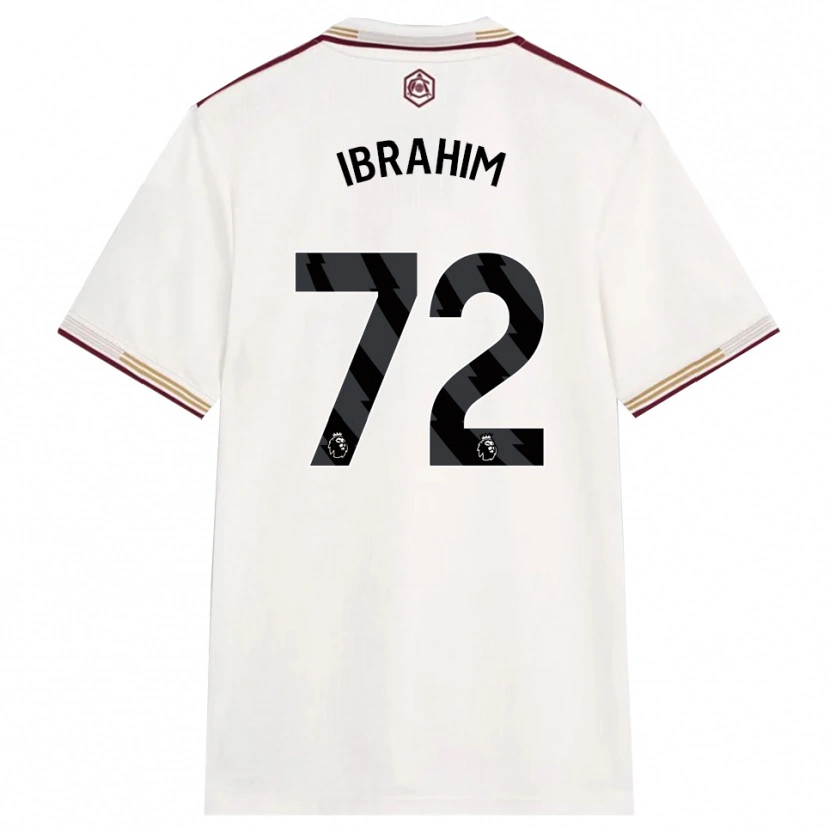 Danxen Mujer Camiseta Ife Ibrahim #72 Blanco Roto Borgoña Equipación Tercera 2025/26 La Camisa México