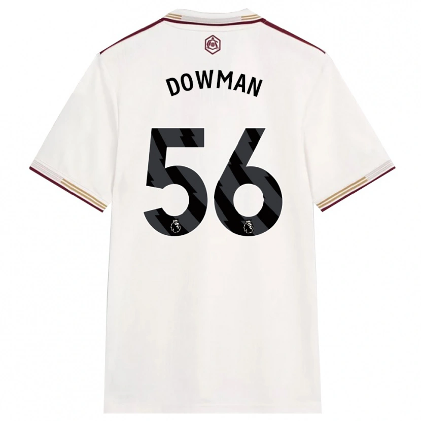 Danxen Mujer Camiseta Max Dowman #56 Blanco Roto Borgoña Equipación Tercera 2025/26 La Camisa México