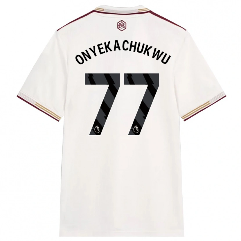 Danxen Mujer Camiseta Samuel Onyekachukwu #77 Blanco Roto Borgoña Equipación Tercera 2025/26 La Camisa México