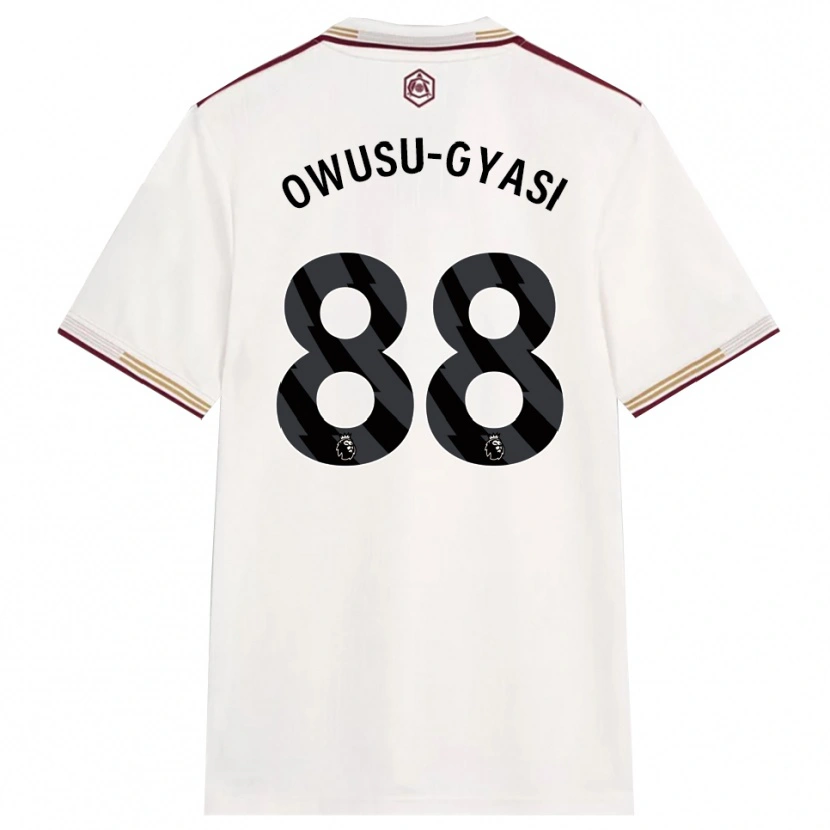 Danxen Mujer Camiseta Abraham Owusu-Gyasi #88 Blanco Roto Borgoña Equipación Tercera 2025/26 La Camisa México