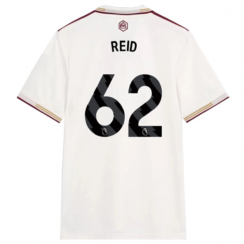 Danxen Mujer Camiseta Katie Reid #62 Blanco Roto Borgoña Equipación Tercera 2025/26 La Camisa México