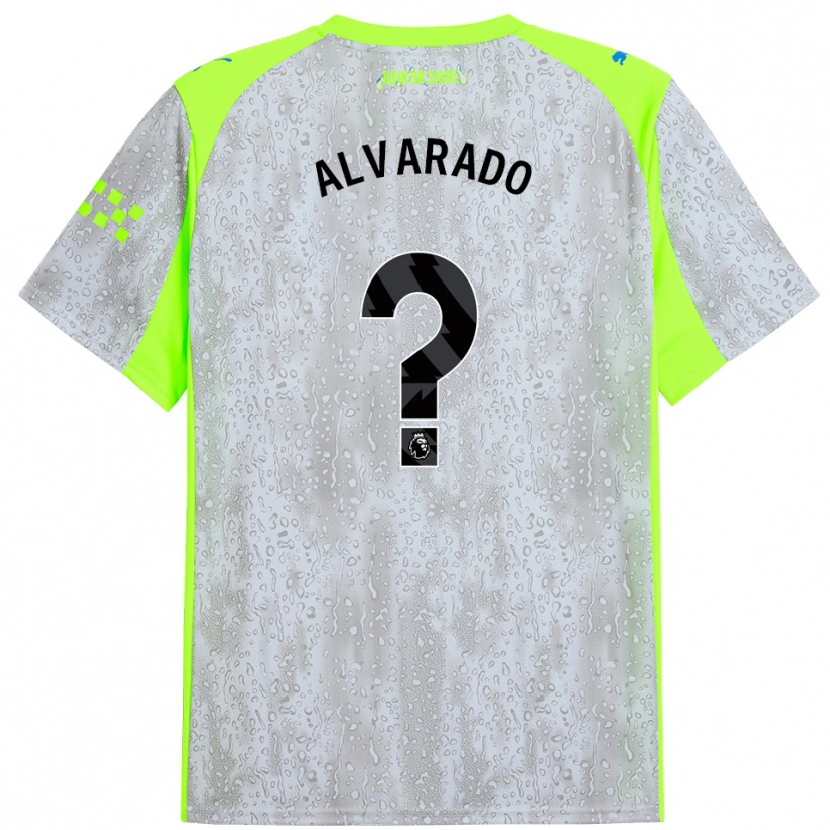 Danxen Mujer Camiseta Lucas Alvarado #0 Gris Amarillo Equipación Tercera 2025/26 La Camisa México