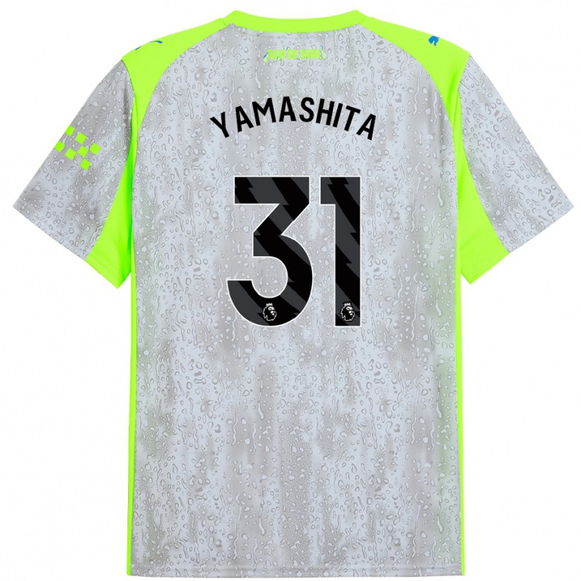 Danxen Mujer Camiseta Ayaka Yamashita #31 Gris Amarillo Equipación Tercera 2025/26 La Camisa México