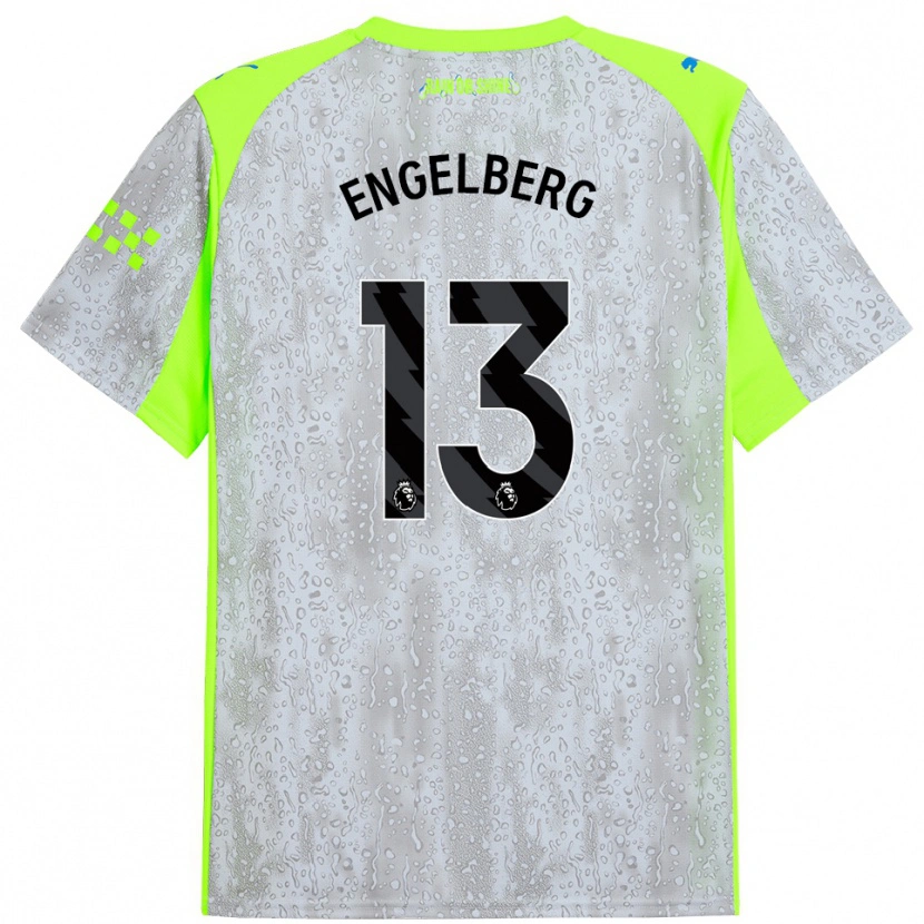 Danxen Mujer Camiseta Stavros Engelberg #13 Gris Amarillo Equipación Tercera 2025/26 La Camisa México