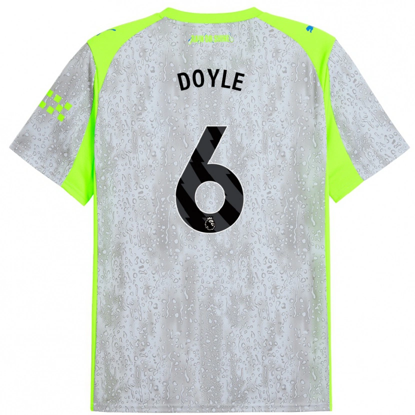 Danxen Mujer Camiseta Callum Doyle #6 Gris Amarillo Equipación Tercera 2025/26 La Camisa México