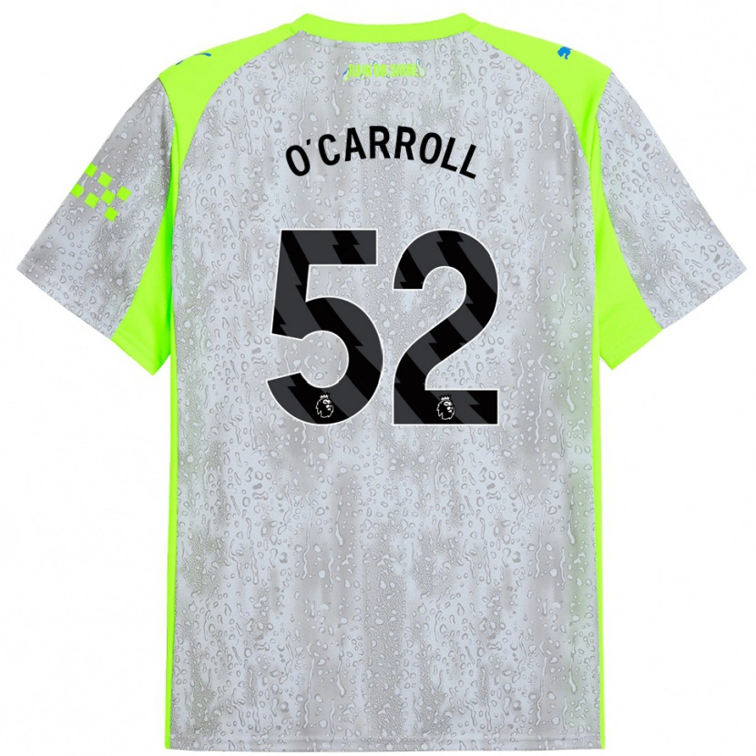 Danxen Mujer Camiseta Eve O'carroll #52 Gris Amarillo Equipación Tercera 2025/26 La Camisa México