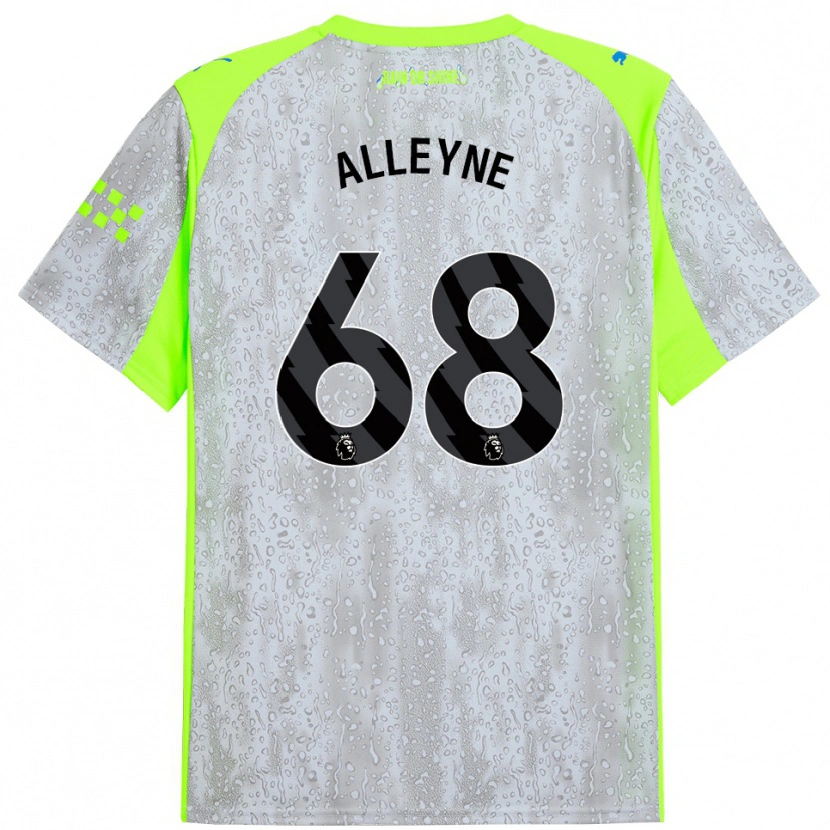 Danxen Mujer Camiseta Max Alleyne #68 Gris Amarillo Equipación Tercera 2025/26 La Camisa México