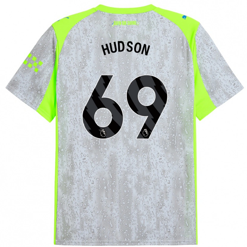 Danxen Mujer Camiseta Max Hudson #69 Gris Amarillo Equipación Tercera 2025/26 La Camisa México