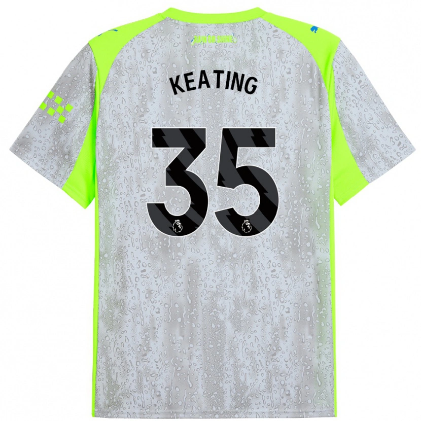 Danxen Mujer Camiseta Khiara Keating #35 Gris Amarillo Equipación Tercera 2025/26 La Camisa México