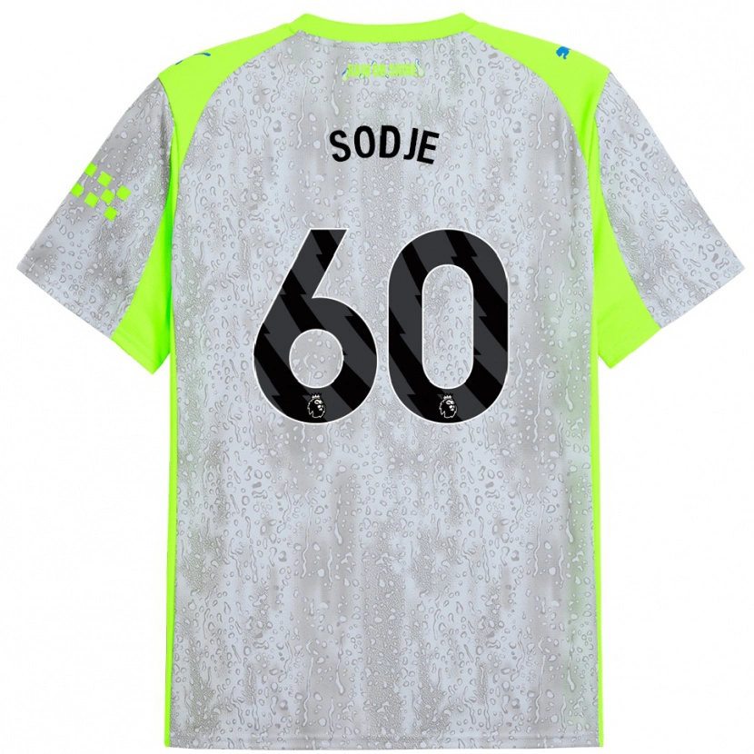 Danxen Mujer Camiseta Tai Sodje #60 Gris Amarillo Equipación Tercera 2025/26 La Camisa México