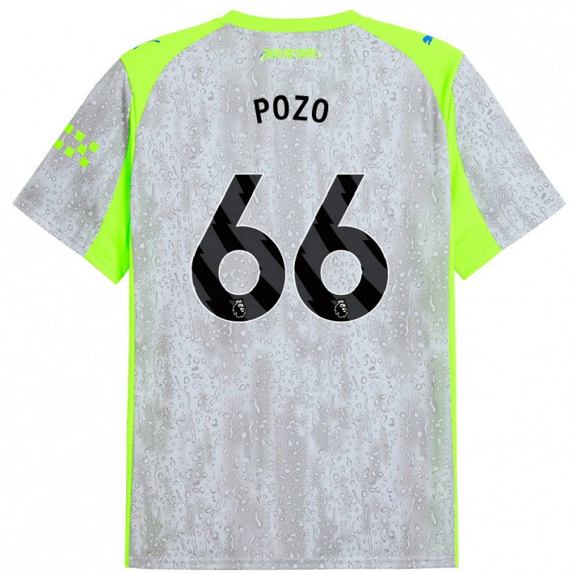 Danxen Mujer Camiseta Iker Pozo #66 Gris Amarillo Equipación Tercera 2025/26 La Camisa México