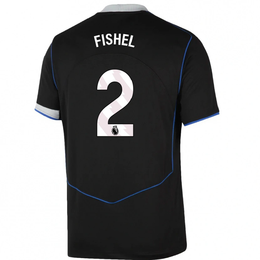 Danxen Mujer Camiseta Mia Fishel #2 Negro Azul Plata Equipación Tercera 2025/26 La Camisa México