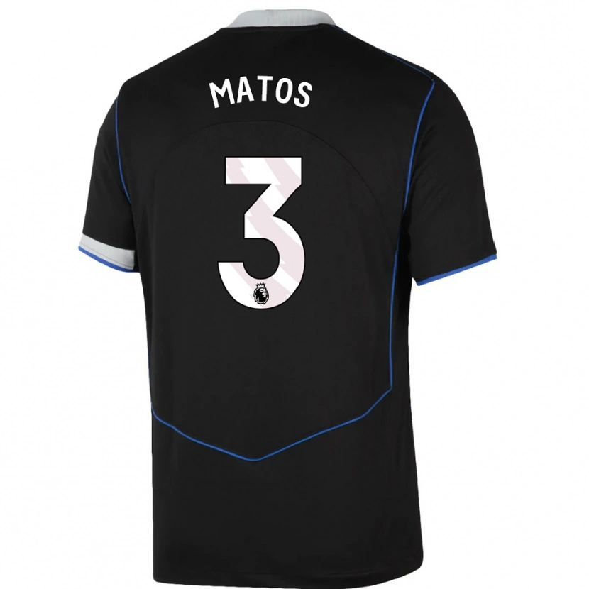 Danxen Mujer Camiseta Alex Matos #3 Negro Azul Plata Equipación Tercera 2025/26 La Camisa México