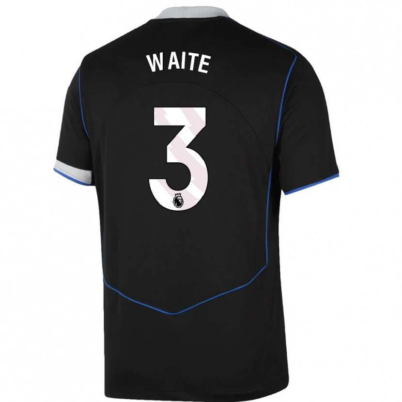 Danxen Mujer Camiseta Dante Waite #3 Negro Azul Plata Equipación Tercera 2025/26 La Camisa México