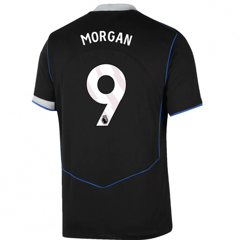 Danxen Mujer Camiseta Jimmy-Jay Morgan #9 Negro Azul Plata Equipación Tercera 2025/26 La Camisa México