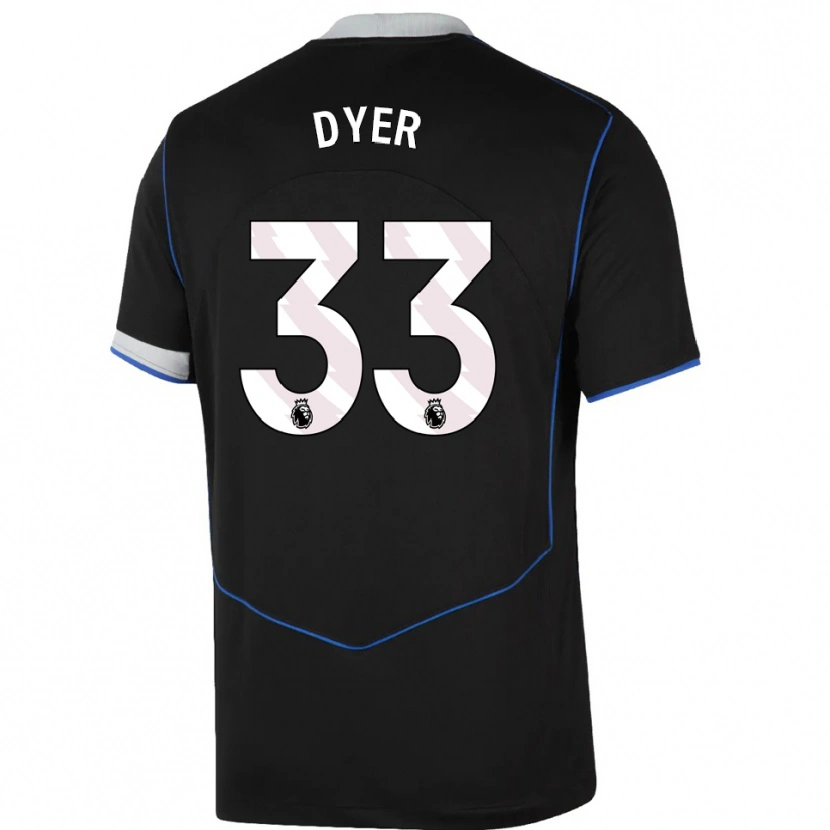 Danxen Mujer Camiseta Kiano Dyer #33 Negro Azul Plata Equipación Tercera 2025/26 La Camisa México