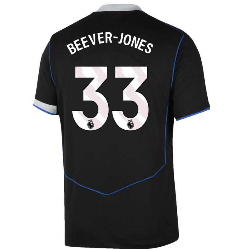 Danxen Mujer Camiseta Aggie Beever-Jones #33 Negro Azul Plata Equipación Tercera 2025/26 La Camisa México
