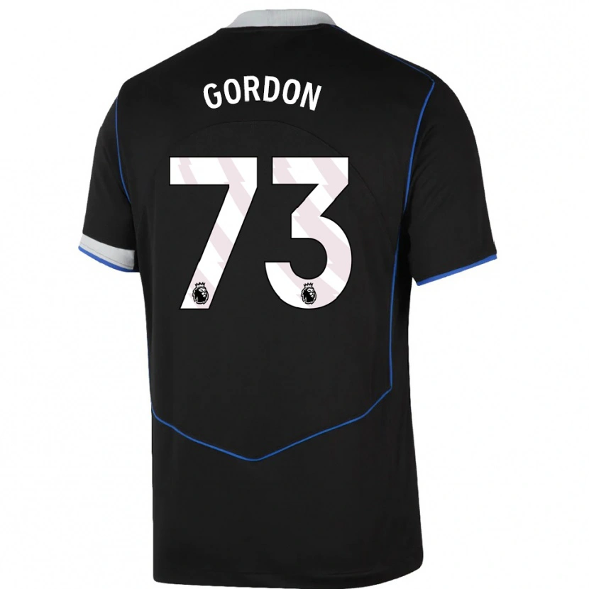 Danxen Mujer Camiseta Sol Gordon #73 Negro Azul Plata Equipación Tercera 2025/26 La Camisa México