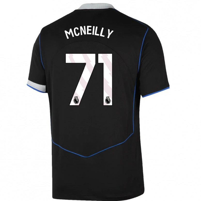 Danxen Mujer Camiseta Donnell Mcneilly #71 Negro Azul Plata Equipación Tercera 2025/26 La Camisa México
