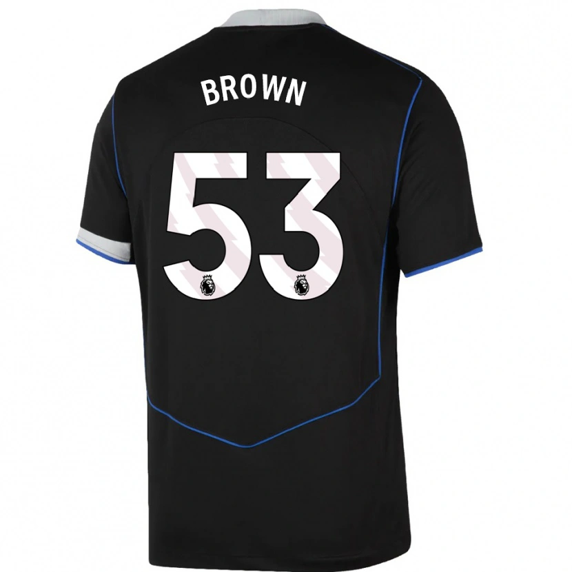 Danxen Mujer Camiseta Lola Brown #53 Negro Azul Plata Equipación Tercera 2025/26 La Camisa México