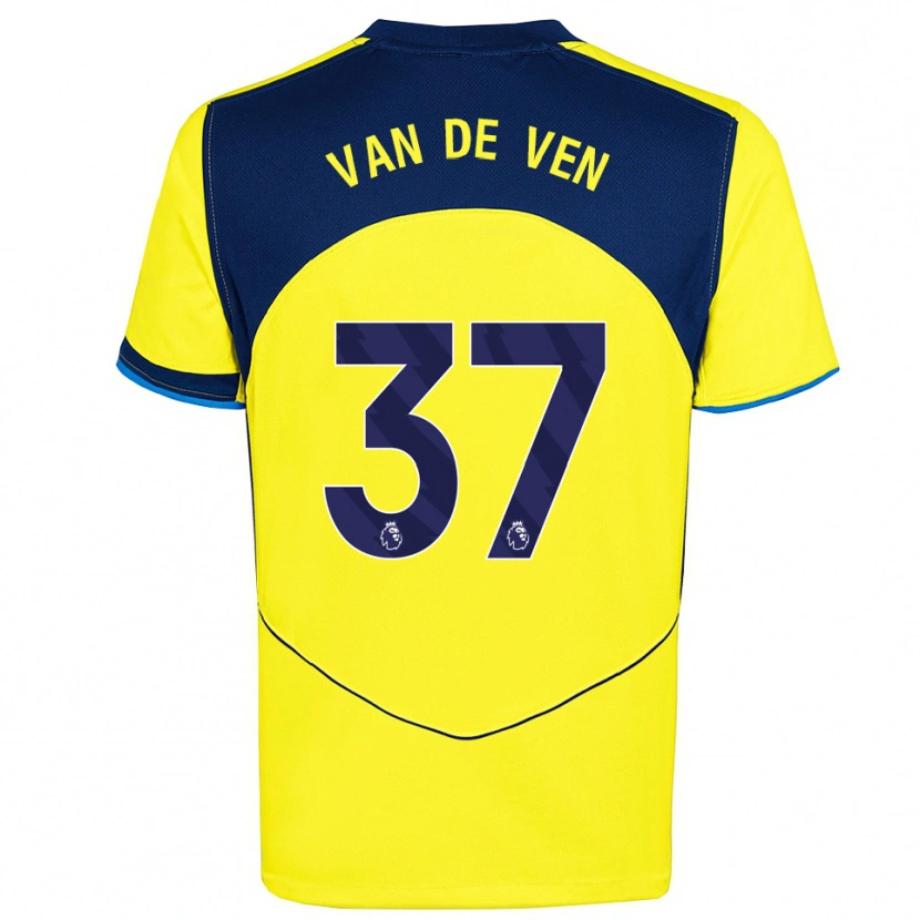 Danxen Mujer Camiseta Micky Van De Ven #37 Amarillo Marino Equipación Tercera 2025/26 La Camisa México