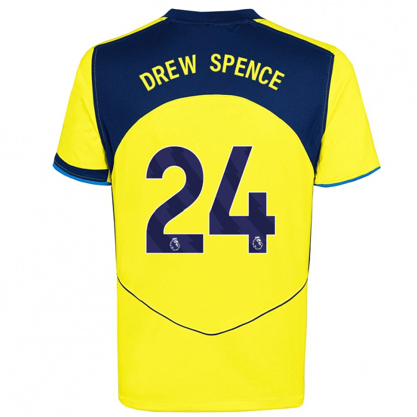 Danxen Mujer Camiseta Drew Spence #24 Amarillo Marino Equipación Tercera 2025/26 La Camisa México