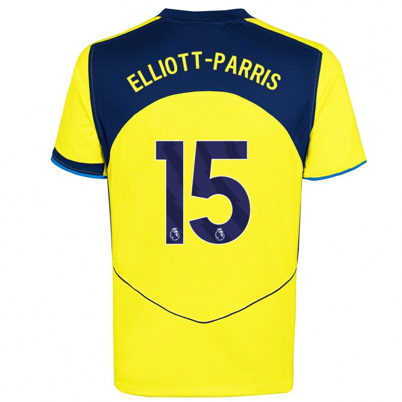 Danxen Mujer Camiseta Reiss Elliott-Parris #15 Amarillo Marino Equipación Tercera 2025/26 La Camisa México