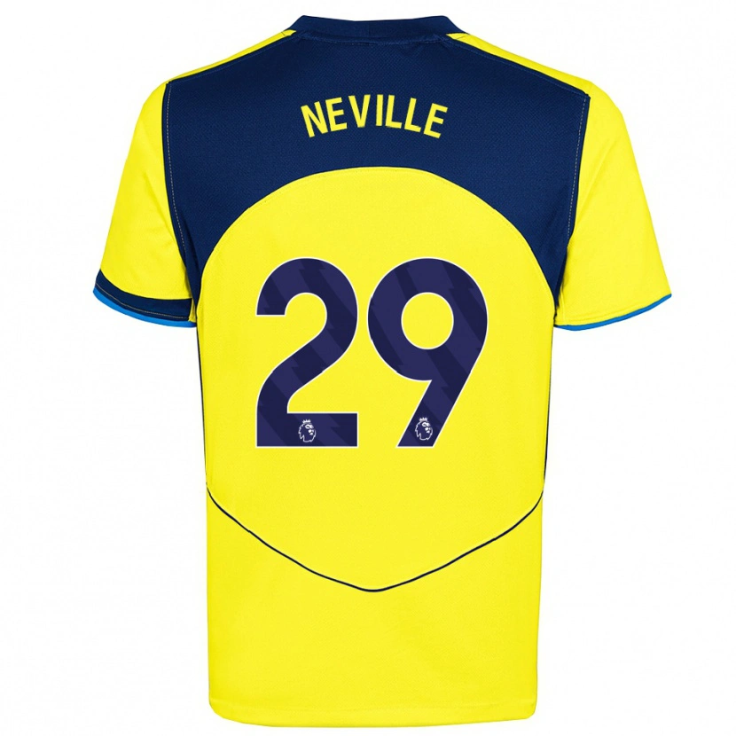Danxen Mujer Camiseta Ashleigh Neville #29 Amarillo Marino Equipación Tercera 2025/26 La Camisa México