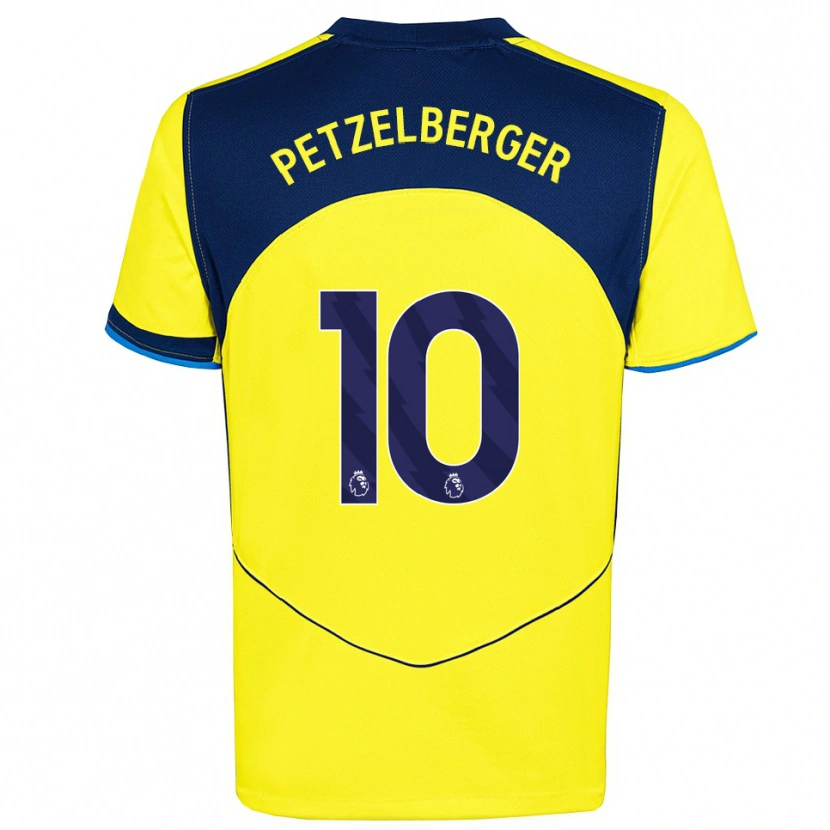 Danxen Mujer Camiseta Ramona Petzelberger #10 Amarillo Marino Equipación Tercera 2025/26 La Camisa México