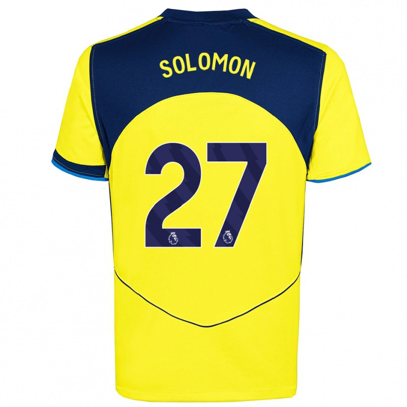 Danxen Mujer Camiseta Manor Solomon #27 Amarillo Marino Equipación Tercera 2025/26 La Camisa México