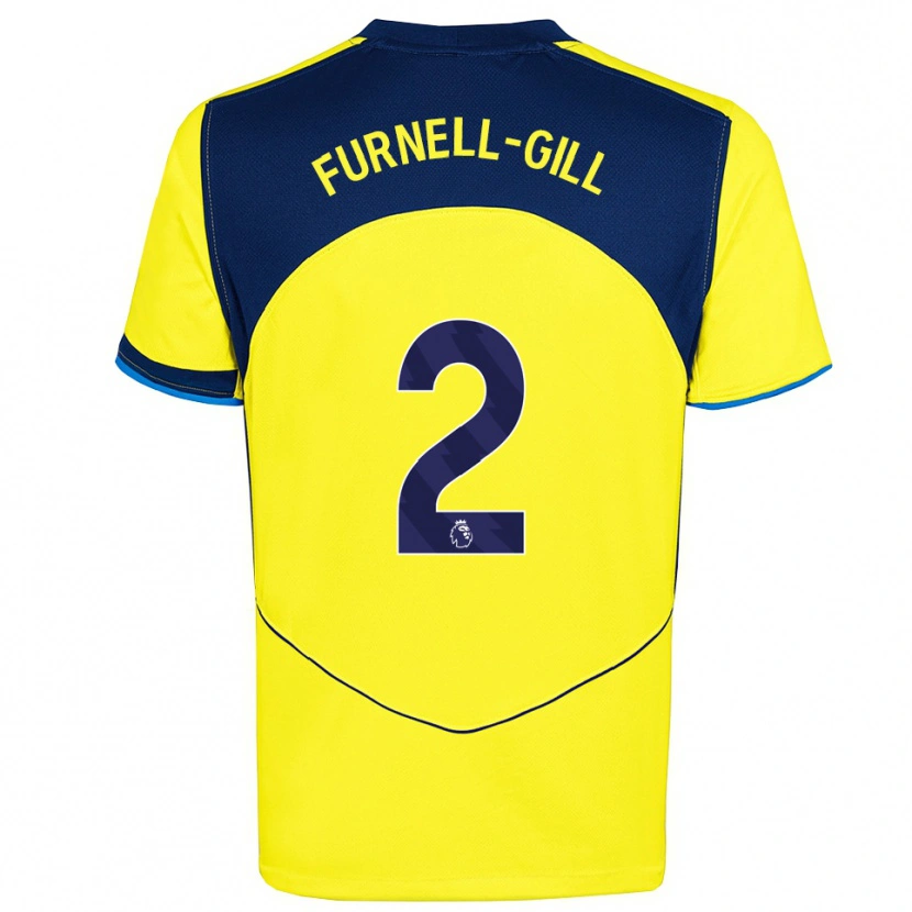 Danxen Mujer Camiseta Luca Furnell-Gill #2 Amarillo Marino Equipación Tercera 2025/26 La Camisa México
